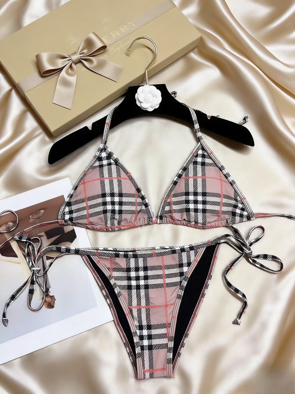 Burberry Pink Check Bikini Swim Wardrobe - Picture 6 of 6